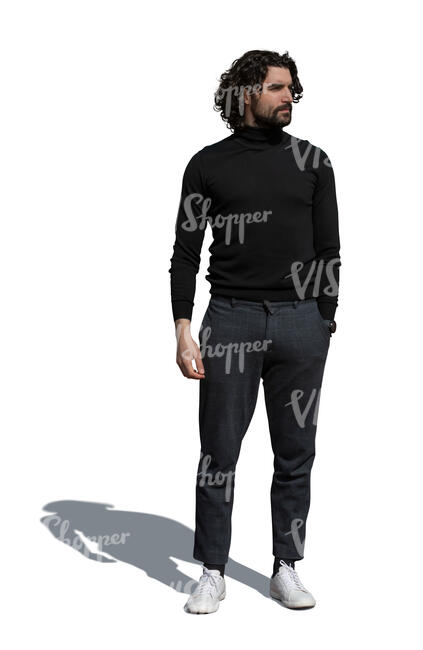 cut out man standing outside