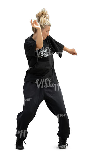 cut out woman dancing hip hop