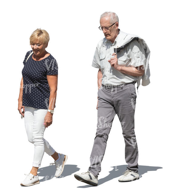 cut out elderly man and woman walking - VIShopper