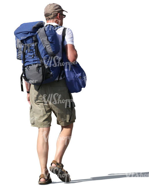 man with a backpack walking