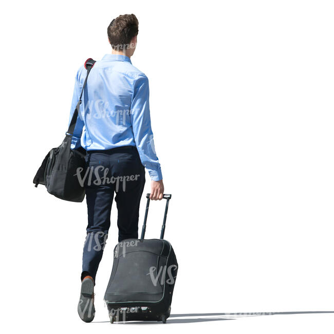 businessman with a suitcase walking