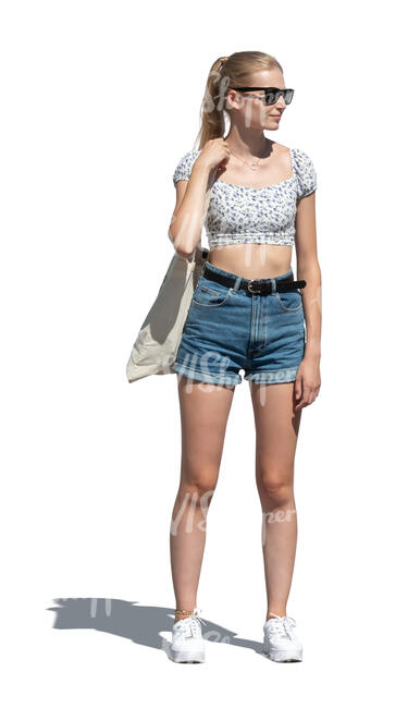 cut out woman standing