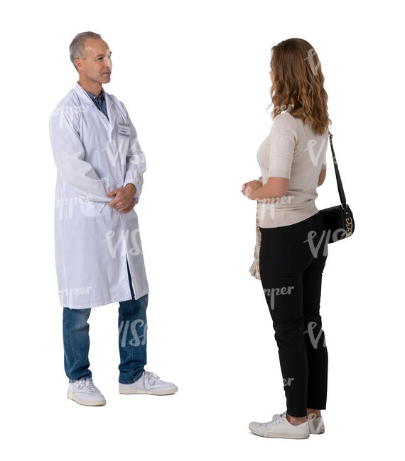 cut out doctor talking to a patient