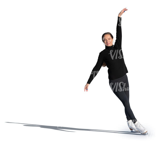 cut out woman ice skating