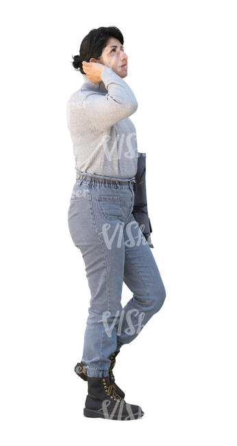 cut out woman walking