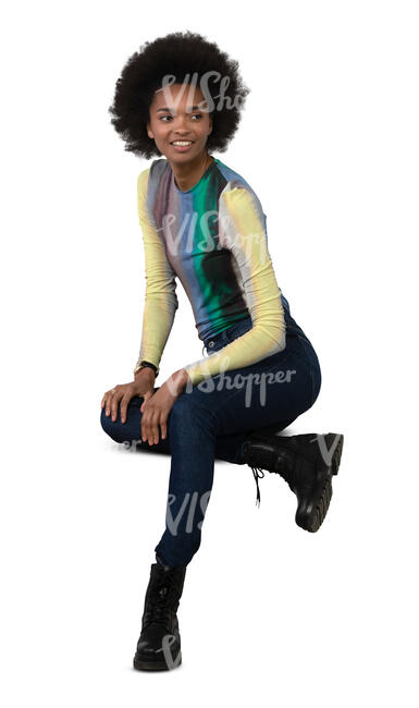 black woman sitting