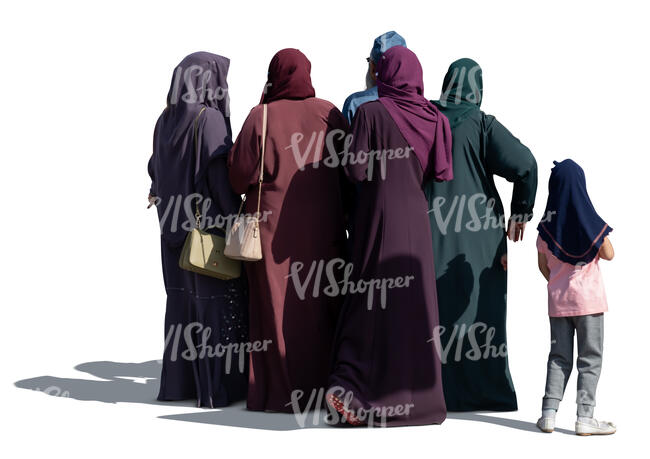 group of muslim women standing