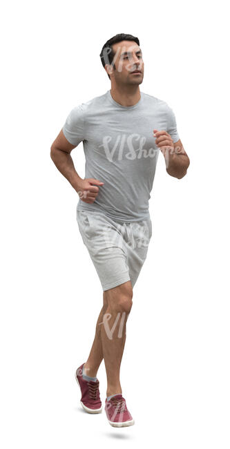 cut out man running