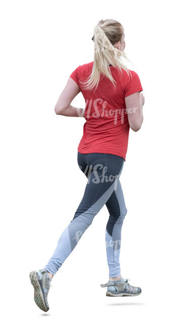 cut out woman doing sports running