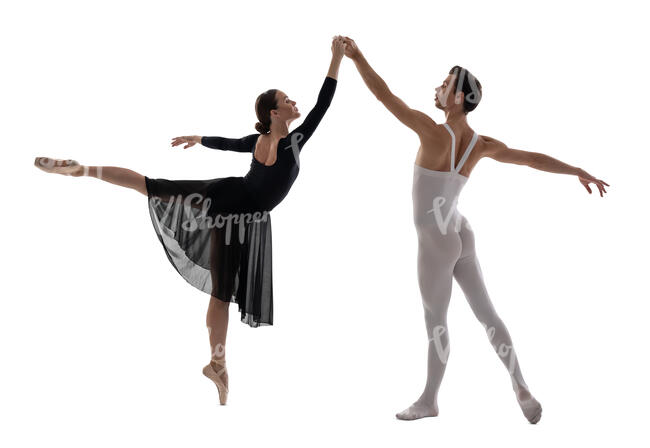 cut out ballet dancers performing