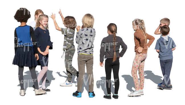 group of children hanging outside on the playground