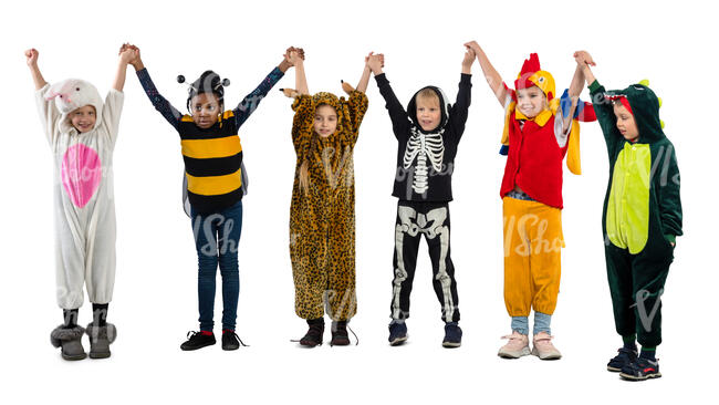 group of children in animal costumes giving a performance