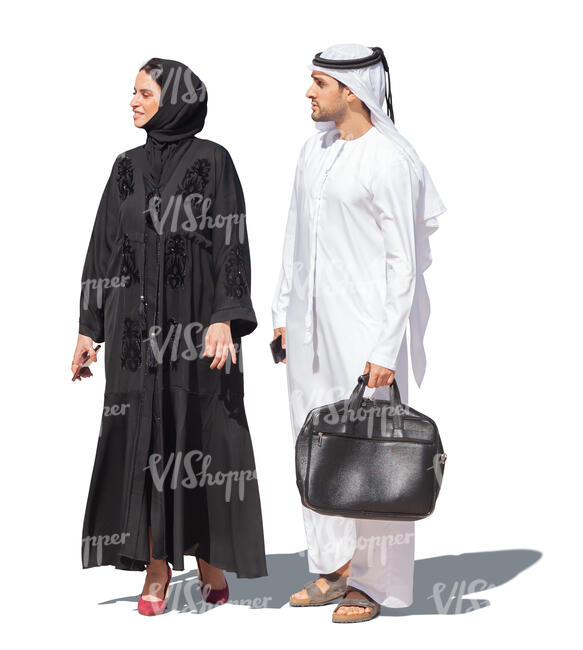 arab man and woman standing