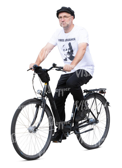 man riding a bike