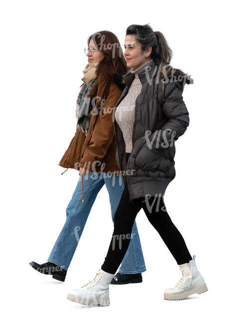 two women walking