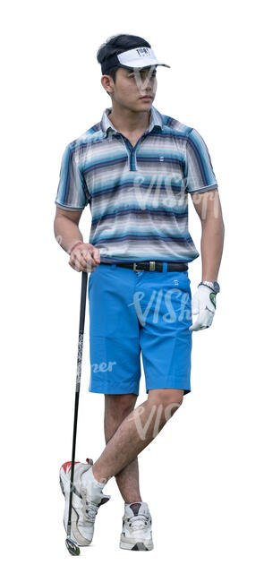 cut out golf player standing