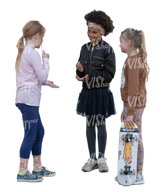 group of little girls standing together