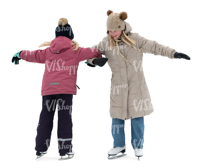two little girls skating