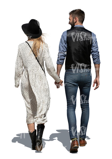 couple walking hand in hand