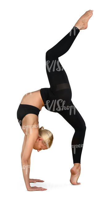 female gymnast doing a back bend
