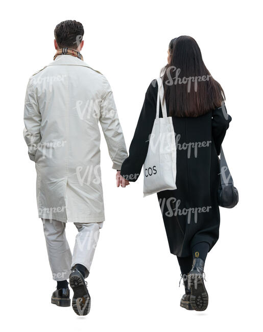 couple in autumn walking outside