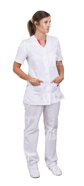 cut out medical worker standing
