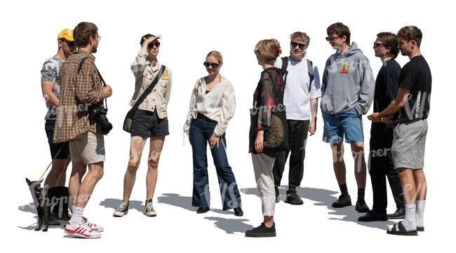 group of young people standing together