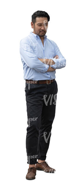 cut out japanese man standing