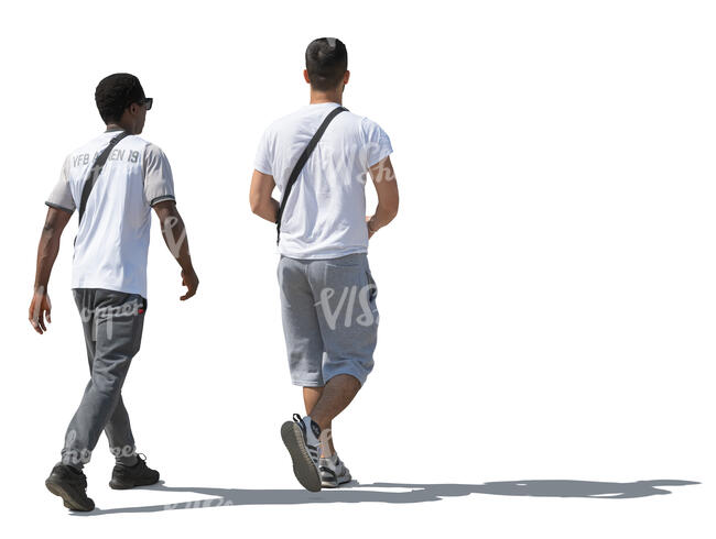 two young men walking