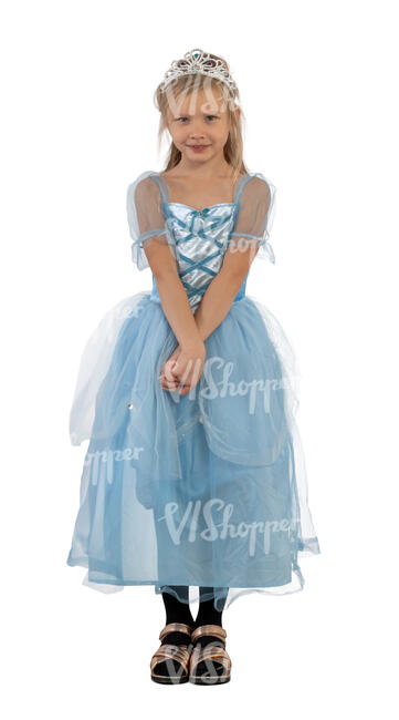 cut out girl in a princess costume standing