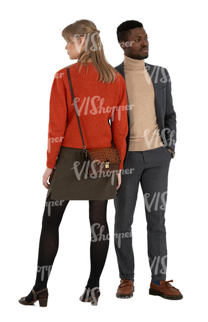 smart casual style man and woman standing