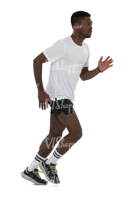 cut out black sportsman running