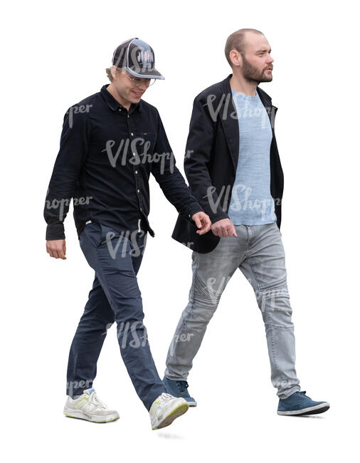 two men walking