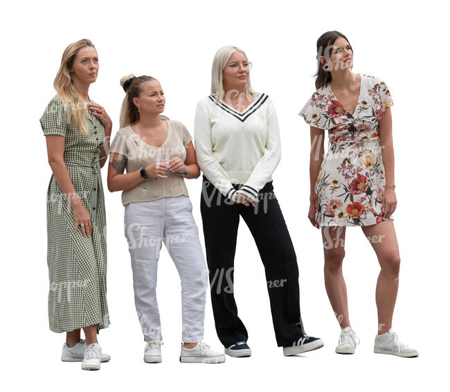 group of women standing and looking