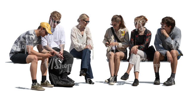 group of young people sitting