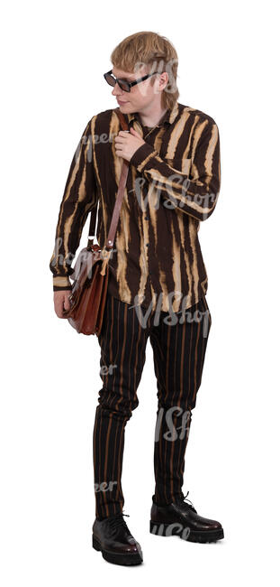 cut out cool young man standing