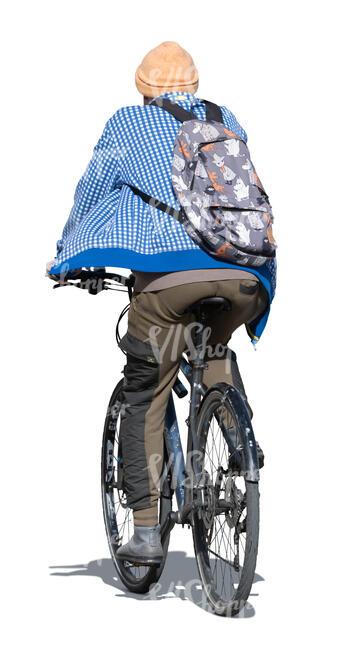 colourful man riding a bicycle