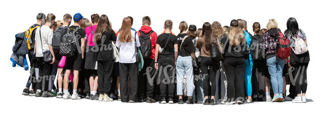 large crowd of people standing outside