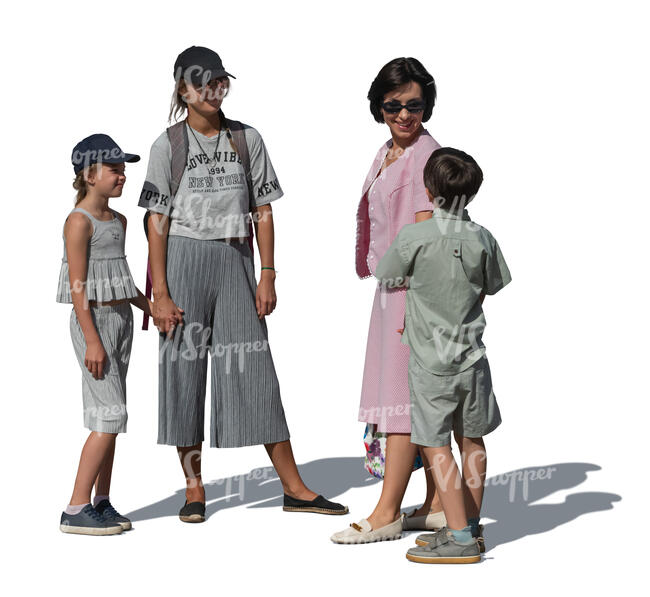 two women with kids standing and talking