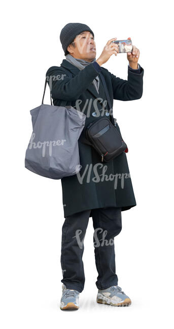 asian man taking a photo