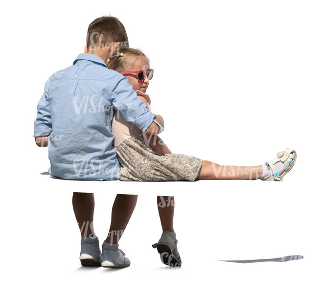 two kids sitting together