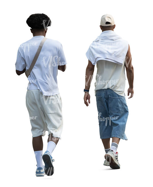 two young black men walking