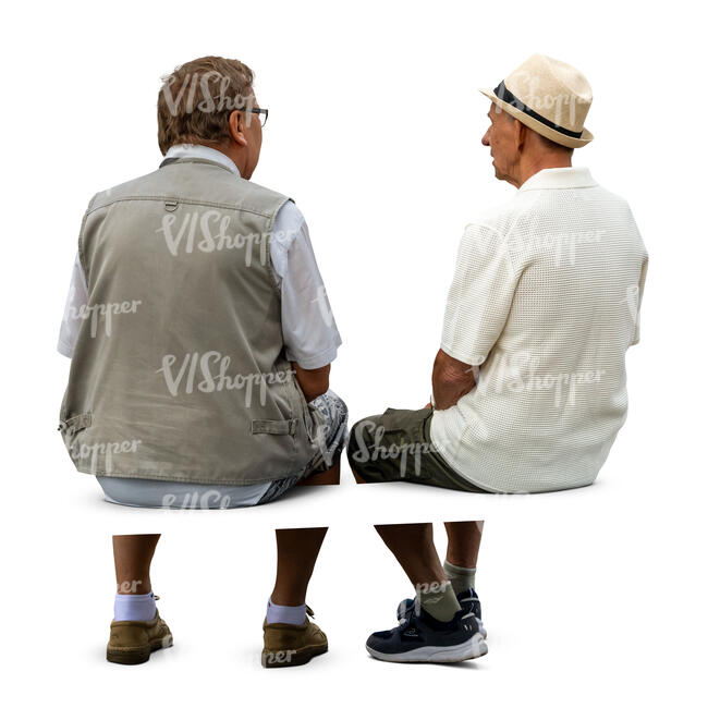 two old men sitting and talking