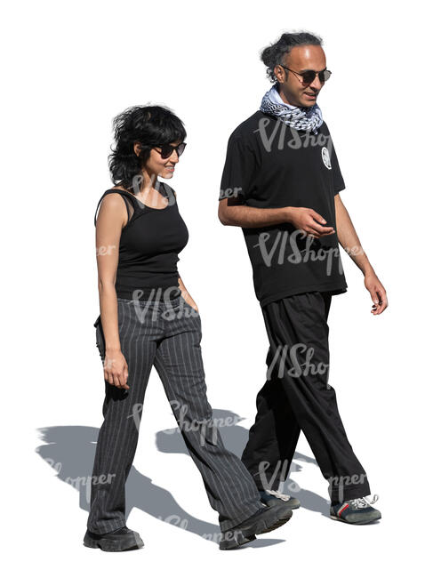 pakistani man and woman walking