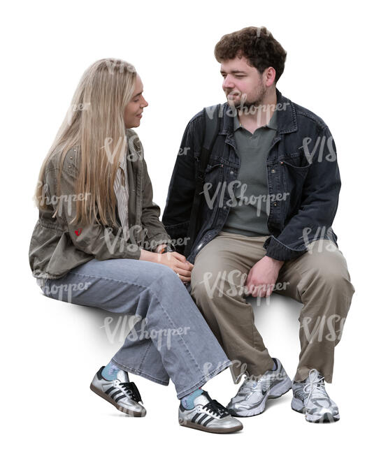 couple sitting and talking