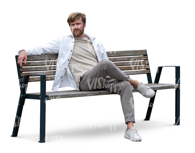 man sitting on a bench