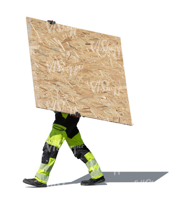 man carrying a large plate