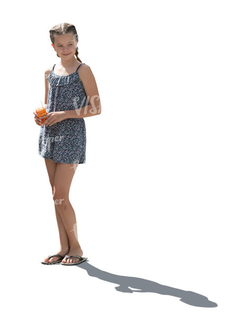cut out backlit child standing