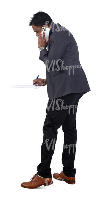 indian businessman signing a document