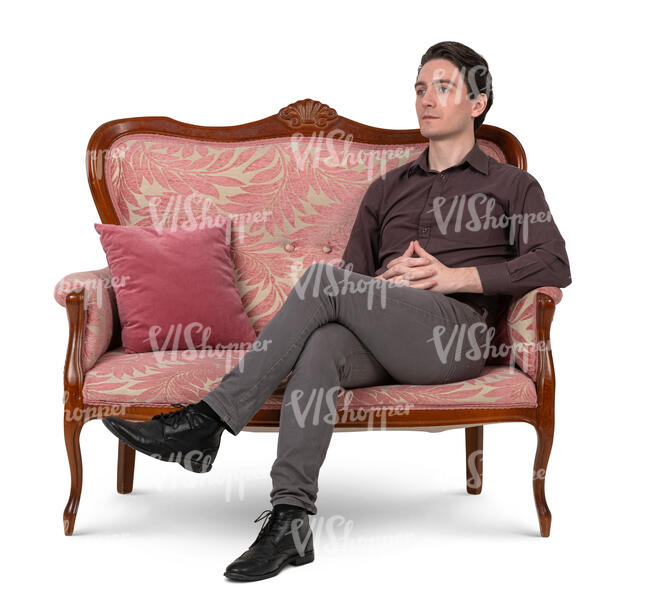 englishman sitting on a sofa